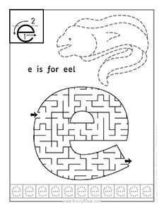 Alphabet Mazes -FREE from BrainyMaze.com