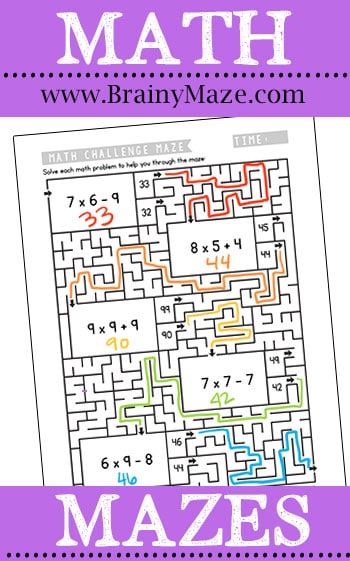 Math Mazes for Kids