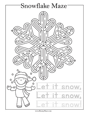 winter mazes activity pages brainy maze