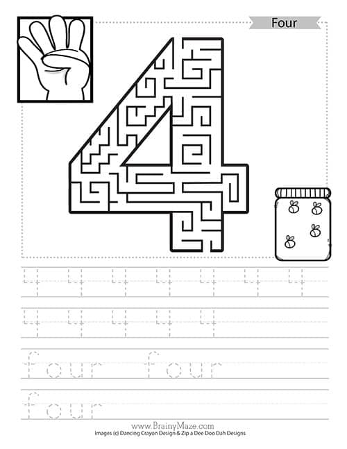 Free Number Mazes - Brainy Maze