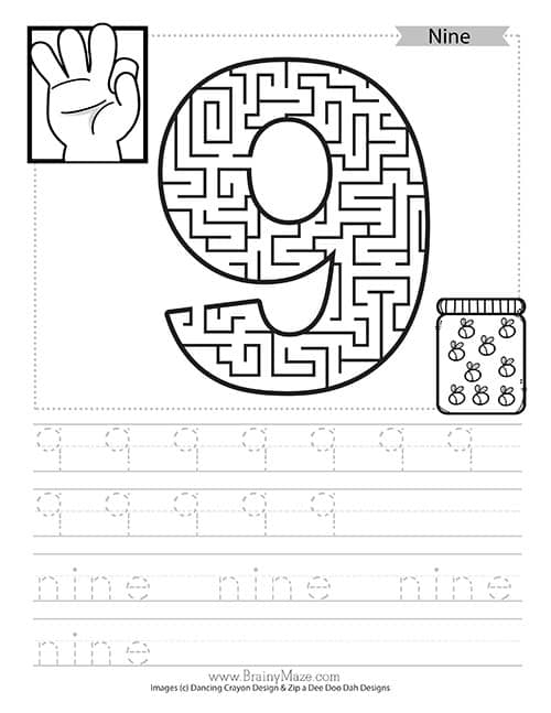 Free Number Mazes - Brainy Maze