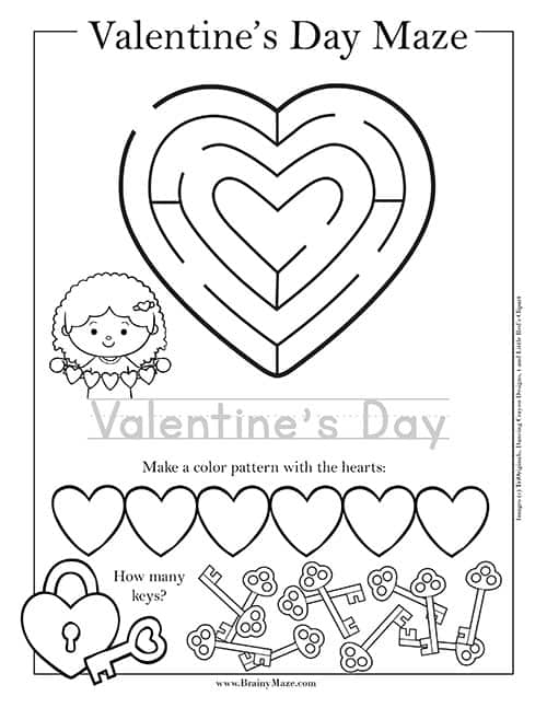 Free Printable Valentine Mazes