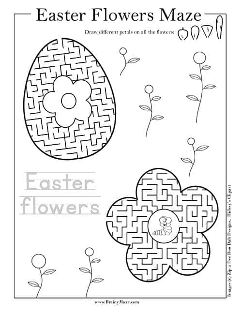 Easter Mazes for Kids Brainy Maze
